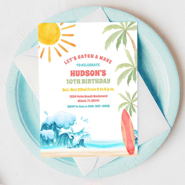 Beach Birthday Party Invitation (Creator Uploaded)