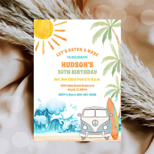 Beach Birthday Party Invitation