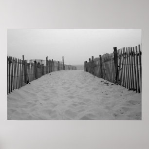 Beach Black and White Photo Print