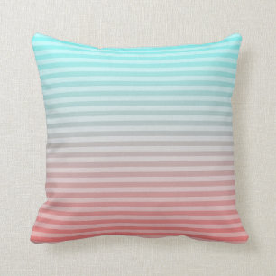 Beach Blanket Teal/Peach Cushion