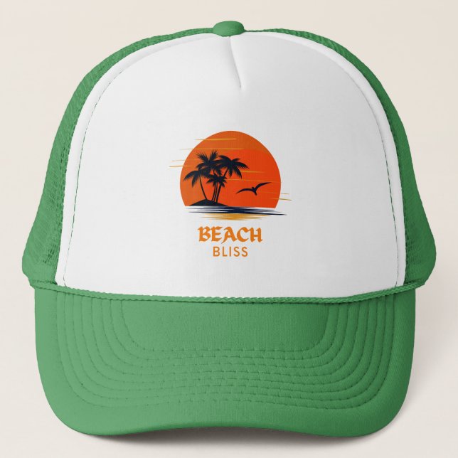 Beach Bliss: Soaring Sun Trucker Hat (Front)