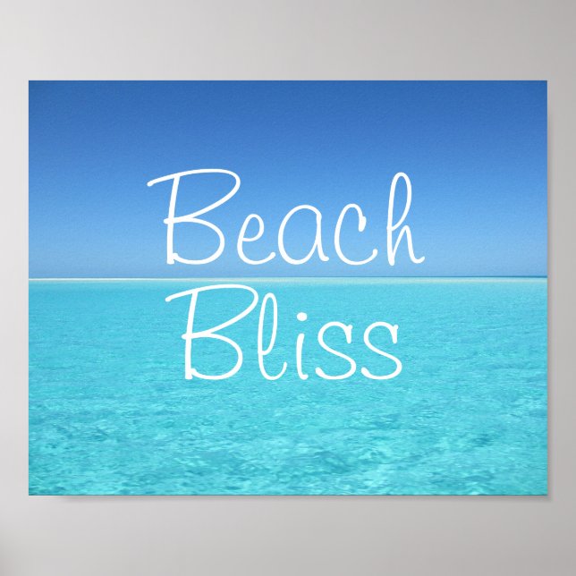 Beach Bliss Tropical Paradise Poster (Front)