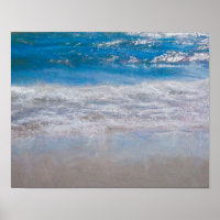 Beach Blue Coastal Ocean Waves Tropical Art