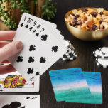 Beach Blue Green Distressed Watercolor Playing Cards<br><div class="desc">This beachy, tropical design is in weathered, watercolor blue and green. Click the customise button for more flexibility in adjusting the graphic or adding your own personal text. Variations of this design as well as coordinating products are available in our shop, zazzle.com/store/doodlelulu. Contact us if you need this design applied...</div>