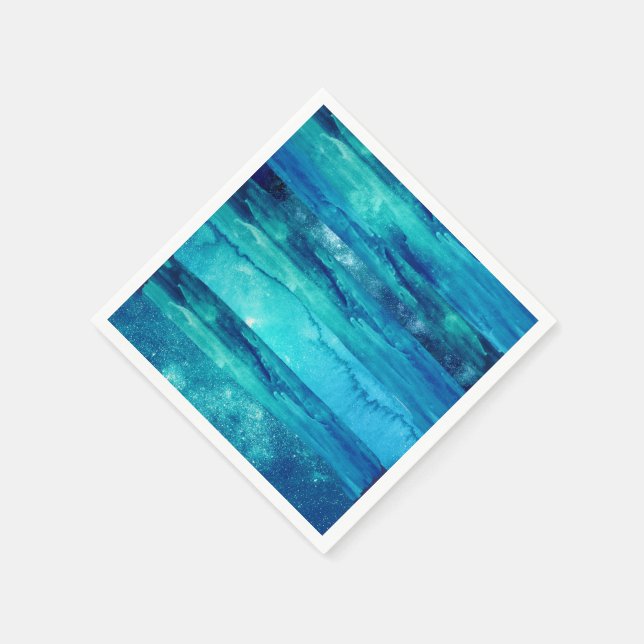 Beach blue nautical ocean sea marine chic napkin (Corner)