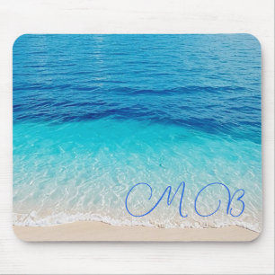 Beach Blue Ocean Aqua Sea Sky Vacation  Mouse Mat