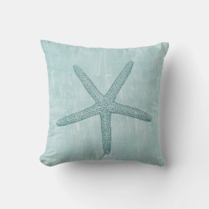 Beach Blue Ocean Starfish Cushion
