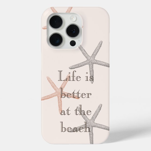 Beach Blue Peach Starfish  Case-Mate iPhone Case (Back)