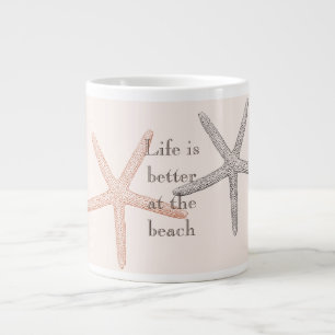 Beach Blue Starfish  Large Coffee Mug