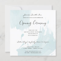 BEACH BLUE WATERCOLOR BRUSHSTROKE OPENING CEREMONY
