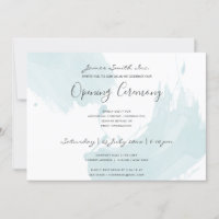 BEACH BLUE WATERCOLOR BRUSHSTROKE OPENING CEREMONY
