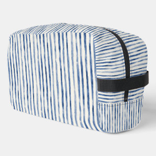 Beach Blue White Stripes Dopp Kit