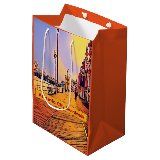 Beach Boardwalk Pop Art Medium Gift Bag (Front Angled)