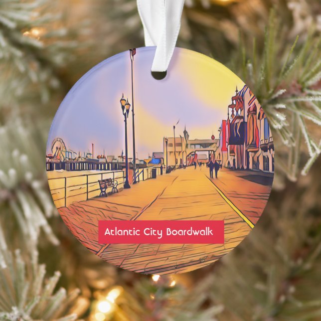 Beach Boardwalk Pop Art Ornament (Tree)