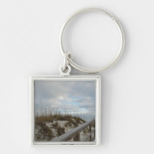 Beach Boardwalk Sand Dunes Florida Vacation Photo Key Ring