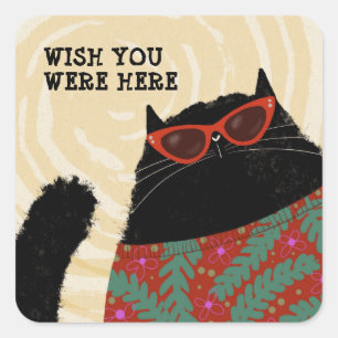 Beach Body Square Sticker