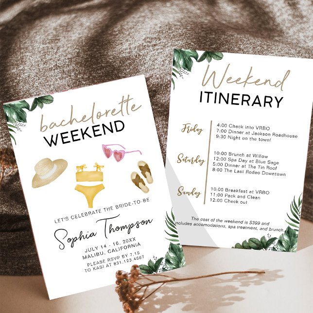 Beach Boho Bachelorette Weekend Party Invitation (Creator Uploaded)