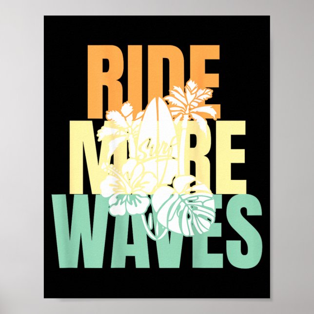 Beach Boho Style Back Print Ride More Waves (Front)