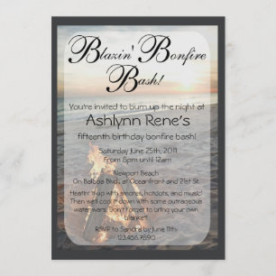 Beach Bonfire Invitation