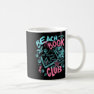 Beach Book Club Seashell Starfish Summer Vacation Coffee Mug