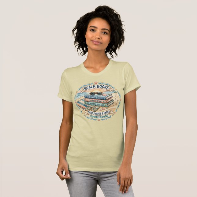 Beach Books Summer Reading Design  T-Shirt (Front Full)