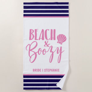 Beach & Boozy Personalised Bride Towel
