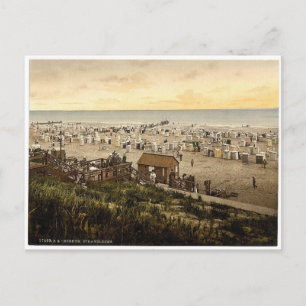 Beach, Borkum, Schleswig-Holstein, Germany rare Ph Postcard