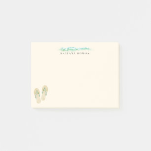 Beach Botanical Flip Flops Post-it Notes