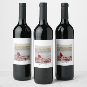 Beach Bottle Wine Label