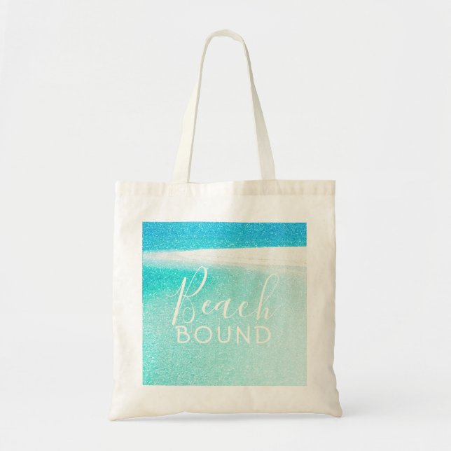 Beach Bound *Glitter Beach* Tote Bag (Front)