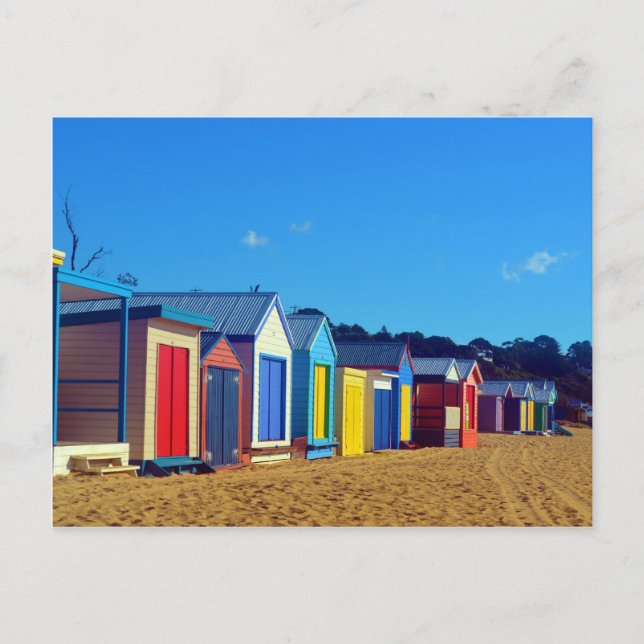 Beach Boxes Postcard (Front)