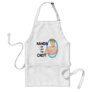 Beach Boy Surfer Dude Cartoon Muscle Guy Chef Cook Standard Apron