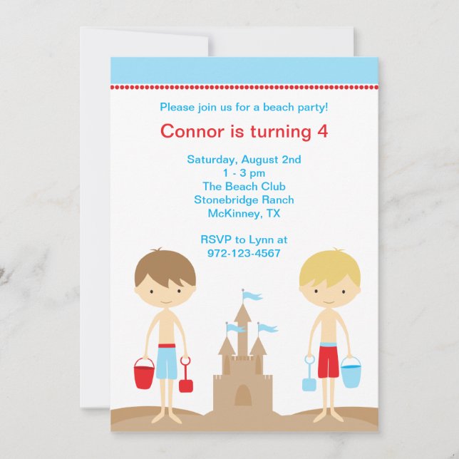 Beach Boys Invitations (Front)