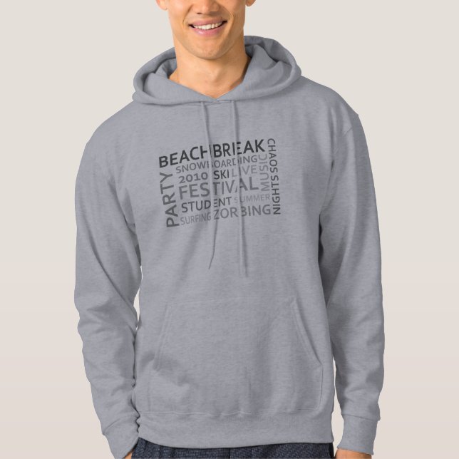 Beach Break ... grey Hoodie (Front)