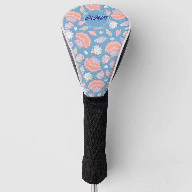 Beach BreezeGolf Club Head Cover with Monogram (Front)