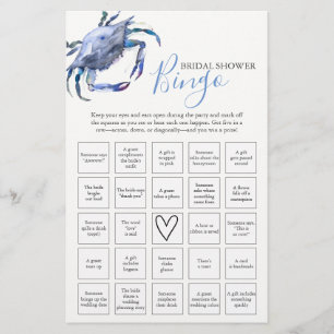 Beach Bridal Shower Bingo Game – Find the Guest Flyer