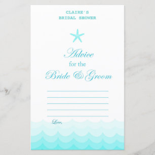 Beach Bridal Shower Game, Nautical, Mermaid
