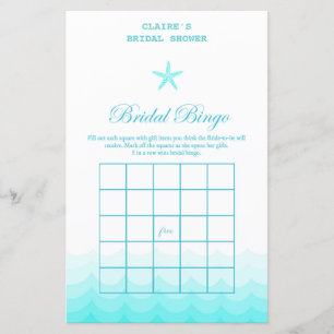 Beach Bridal Shower Game, Nautical, Mermaid