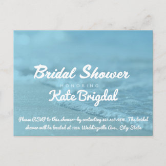 Beach Bridal Shower Invitation Postcard