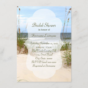 Beach Bridal Shower Invitations