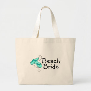 Beach Bride (Beach Wedding) Large Tote Bag