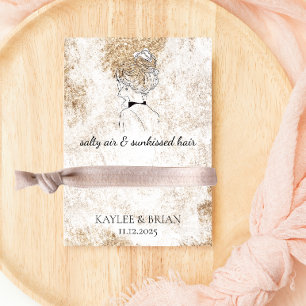 Beach Bridesmaid Hair Tie Scrunchie Holder  Enclosure Card
