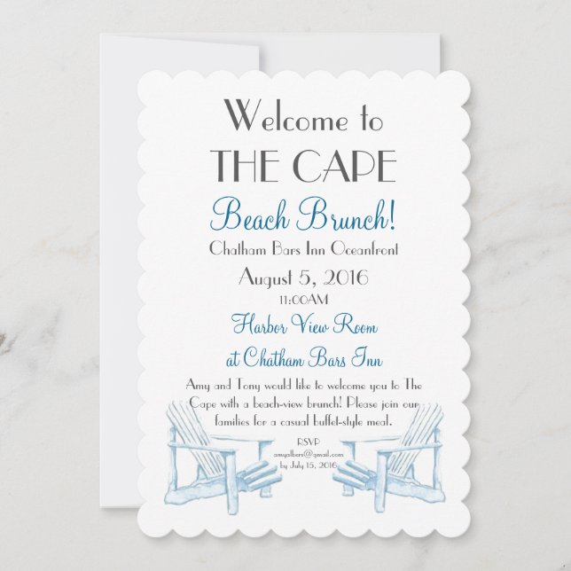 Beach Brunch Invitation (Front)