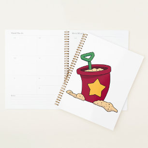 Beach Bucket And Shovel Spiral Planner