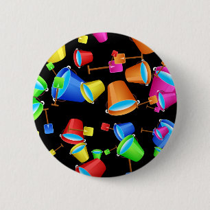 Beach Bucket Wallpaper 6 Cm Round Badge
