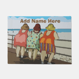 Beach Buddies add name or address Doormat