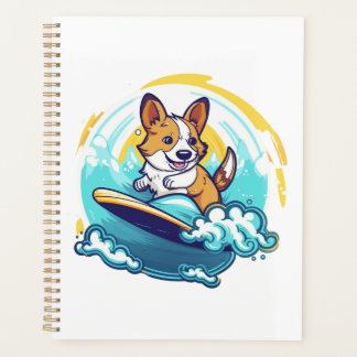 Beach Buddies: Corgi on the Crest Planner