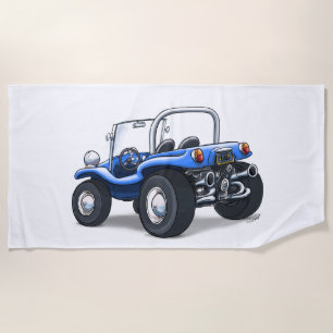 beach buggy (blue opentop) towel