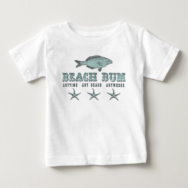 Beach Bum ~ Anytime Any Beach Anywhere T-Shirt (Front)