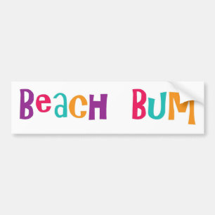 Beach Bum Bumper Sticker